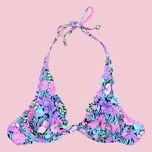Victoria’s Secret Floral Halter Bikini Top